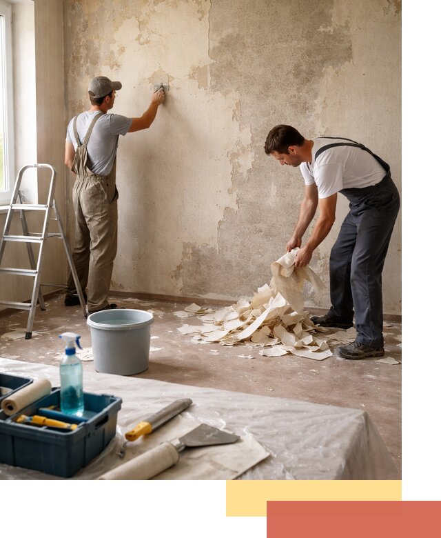 Снятие старых обоев в Каменске-Шахтинском быстро и качественно