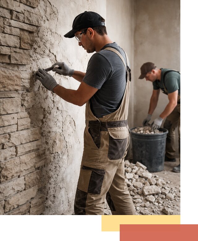 Демонтаж декоративного камня в Каменске-Шахтинском профессионально и безопасно