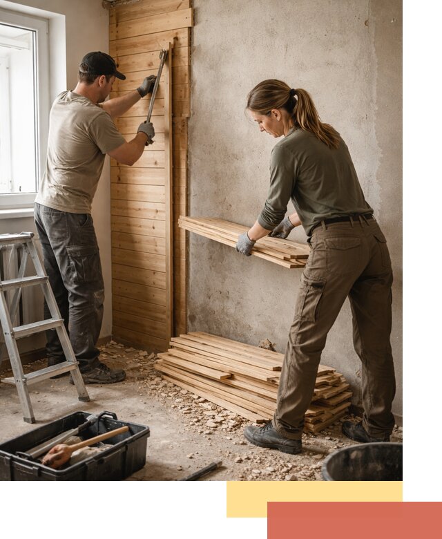 Демонтаж вагонки со стен в Каменске-Шахтинском — профессиональный демонтаж