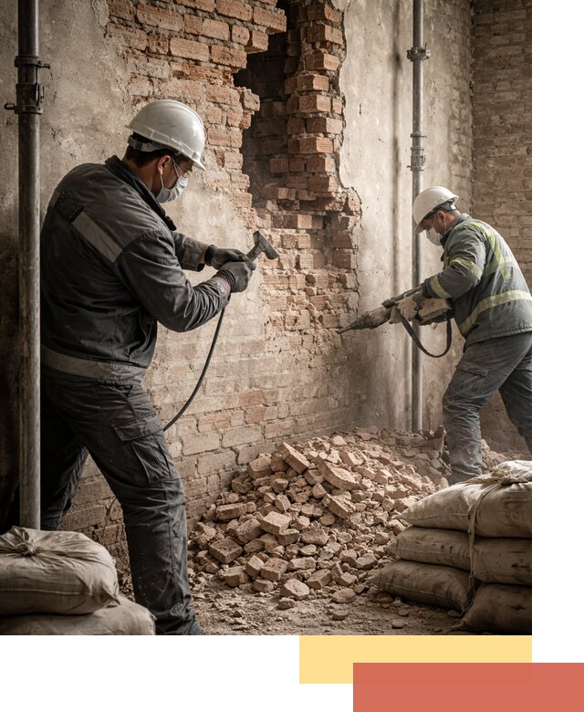 Демонтаж кирпичных стен в Каменске-Шахтинском быстро и безопасно