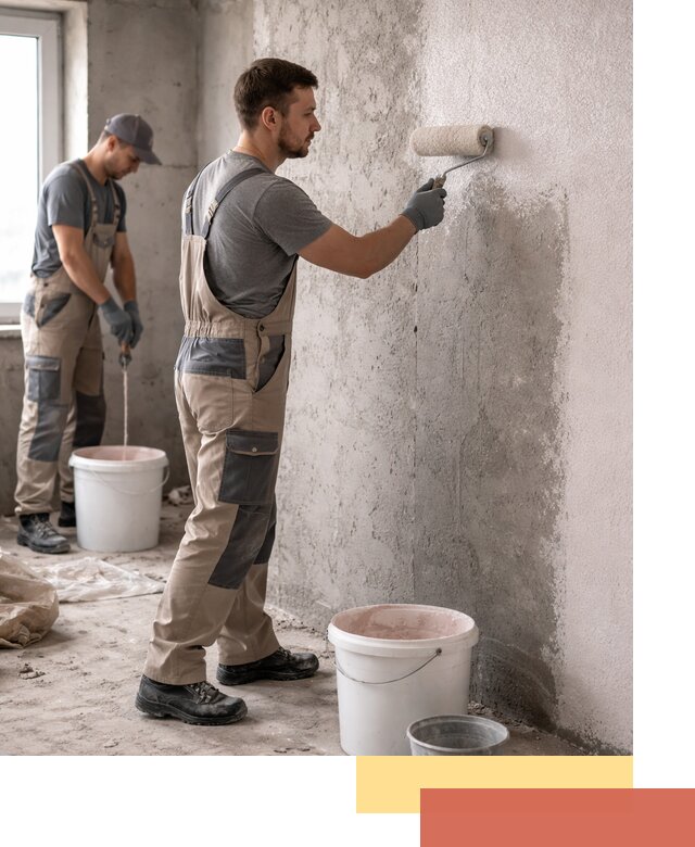 Нанесение бетоноконтакта на стены в Каменске-Шахтинском для последующей отделки