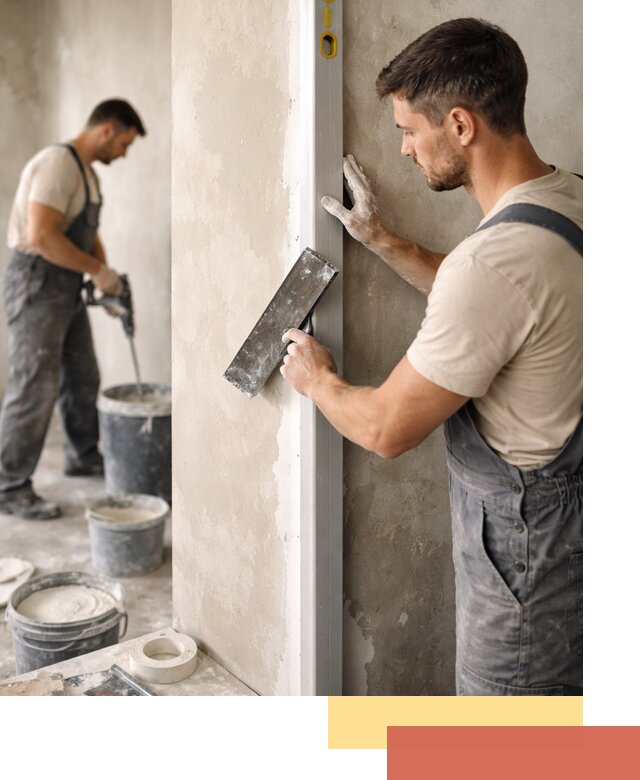 Выведение углов стен в Каменске-Шахтинском: монтаж и оштукатуривание