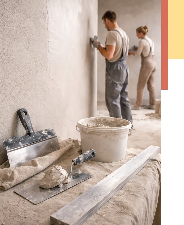 Штукатурка стен гипсовая в Каменске-Шахтинском от 4635 руб/м2 — быстро и недорого | ОТДЕЛОЧНИК-Ксш