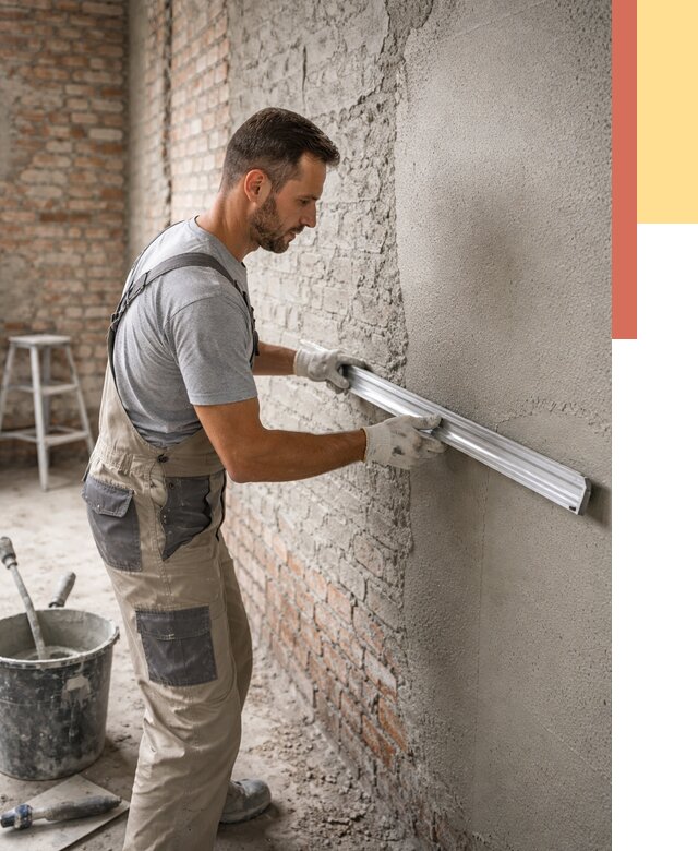 Штукатурка кирпичных стен в Каменске-Шахтинском от 4635 руб/м2 — быстро и недорого | ОТДЕЛОЧНИК-Ксш