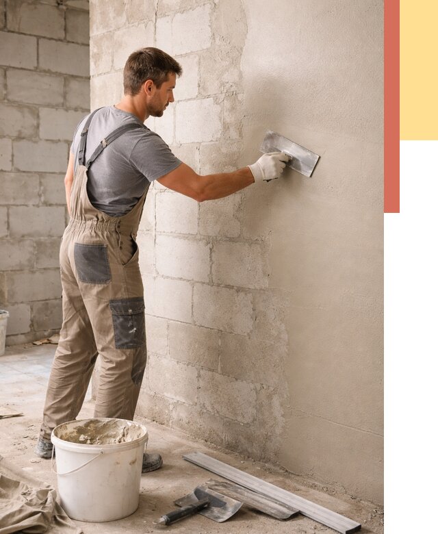 Штукатурка стен из газобетона в Каменске-Шахтинском от 2163 руб./м2 — быстро и недорого | ОТДЕЛОЧНИК-Ксш