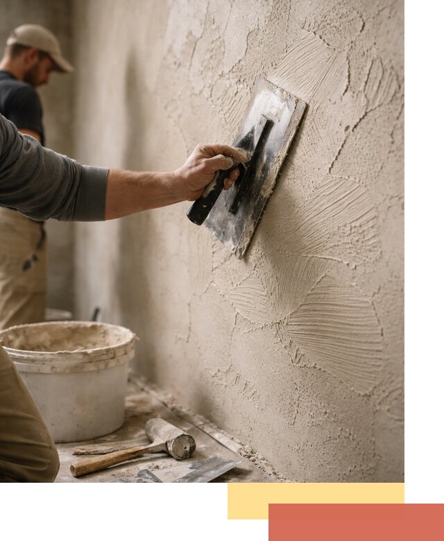 Фактурная штукатурка стен в Каменске-Шахтинском — монтаж, отделка, реставрация