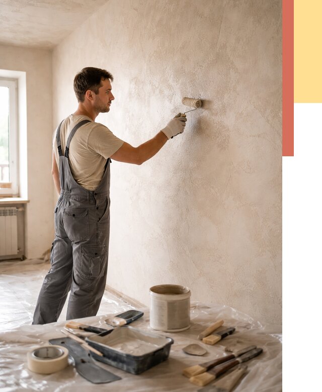 Нанесение лессирующей краски по декоративке в Каменске-Шахтинском от 1803 руб. | ОТДЕЛОЧНИК-Ксш