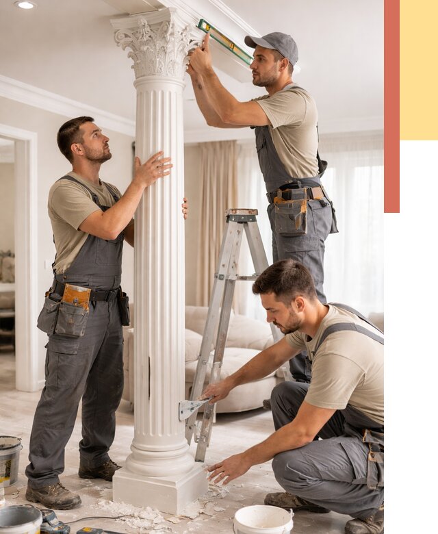 Установка декоративных колонн в Каменске-Шахтинском от 12361 руб. под ключ | ОТДЕЛОЧНИК-Ксш