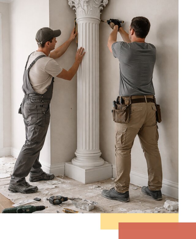 Установка декоративных колонн в Каменске-Шахтинском под ключ