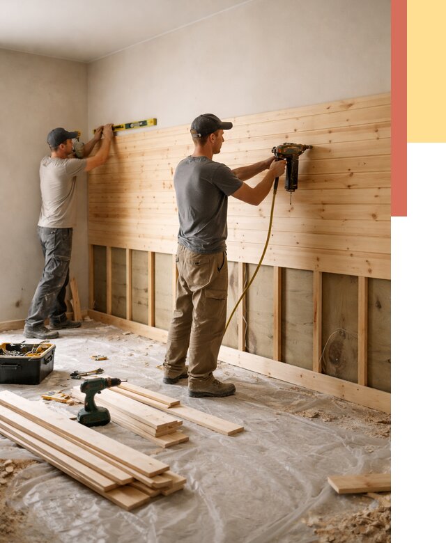 Монтаж деревянной вагонки на стены в Каменске-Шахтинском от 7726 руб. | Услуги монтажа вагонки | ОТДЕЛОЧНИК-Ксш