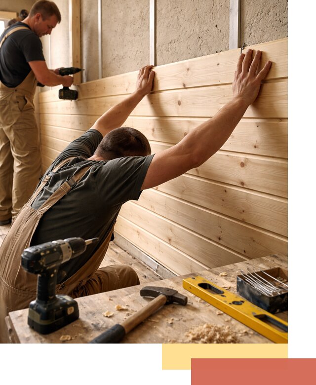 Монтаж деревянной вагонки на стены в Каменске-Шахтинском быстро и качественно