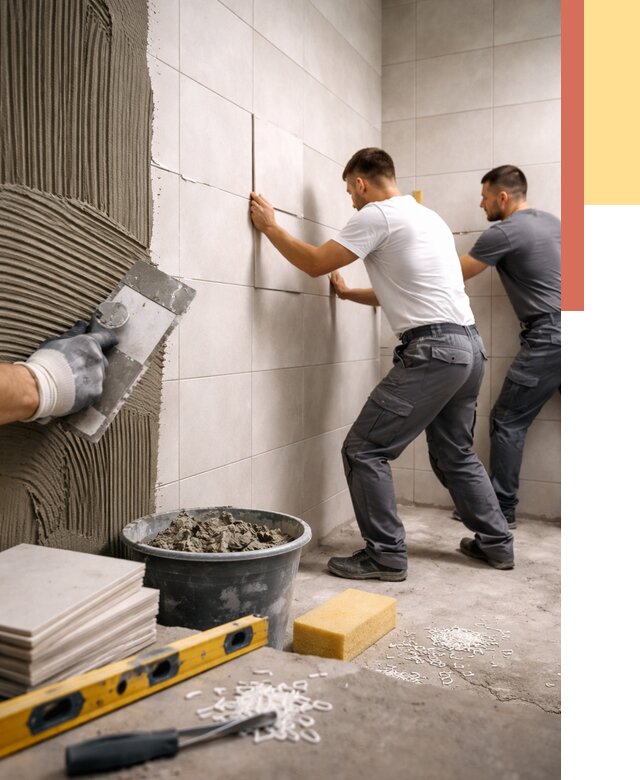 Укладка плитки на стены в Каменске-Шахтинском от 876 руб. — качественно и недорого | ОТДЕЛОЧНИК-Ксш