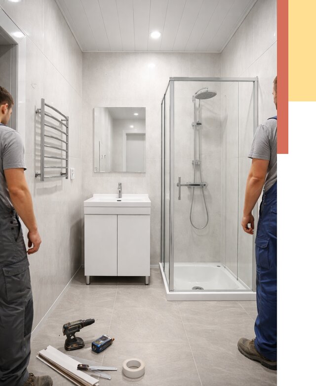 Отделка ванной комнаты панелями ПВХ в Каменске-Шахтинском от 4635 руб. за м2 | ОТДЕЛОЧНИК-Ксш