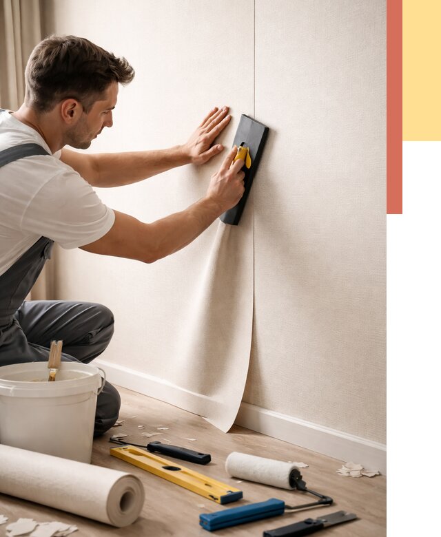 Поклейка виниловых обоев в Каменске-Шахтинском от 4635 руб. | Быстро и недорого — ОТДЕЛОЧНИК-Ксш