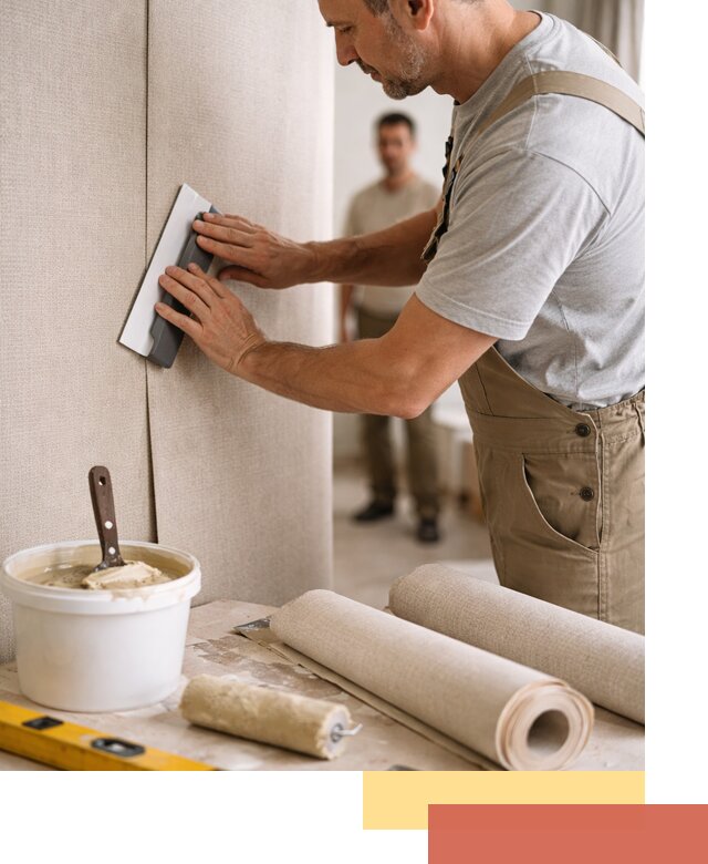 Поклейка текстильных обоев в Каменске-Шахтинском профессионально и аккуратно