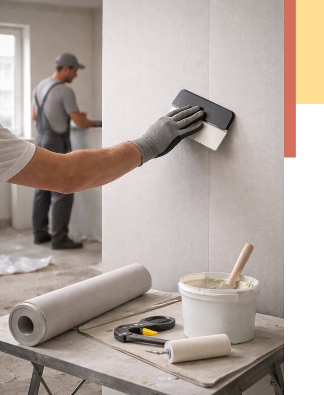 Поклейка обоев под покраску в Каменске-Шахтинском от 3605 руб. за м2 | ОТДЕЛОЧНИК-Ксш