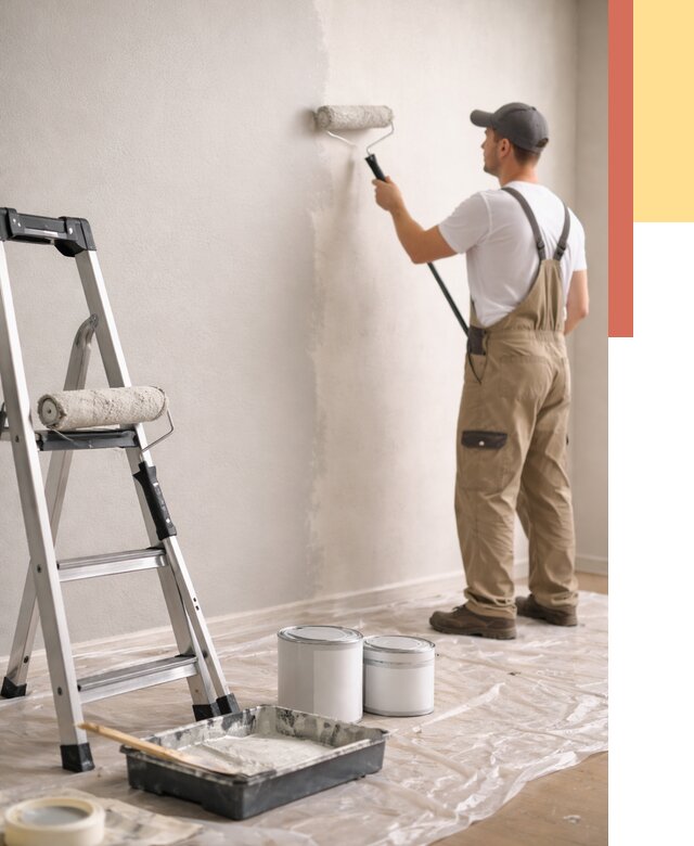 Покраска стен латексной краской в Каменске-Шахтинском от 4635 руб. за м2 | ОТДЕЛОЧНИК-Ксш