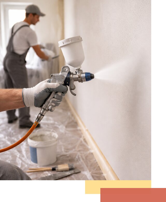 Покраска стен краскопультом в Каменске-Шахтинском быстро и качественно