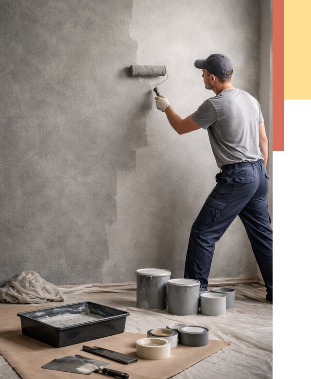 Покраска стен под бетон в Каменске-Шахтинском от 670 руб. за м2 — быстро и недорого | ОТДЕЛОЧНИК-Ксш