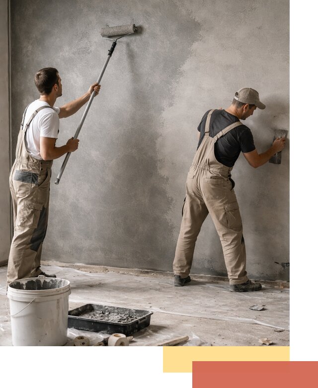 Покраска стен под бетон в Каменске-Шахтинском профессионально и недорого