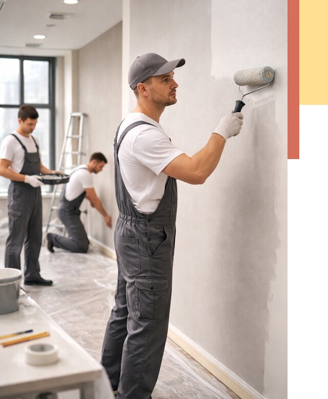 Покраска стен в офисе в Каменске-Шахтинском от 8756 руб. — быстро и недорого | ОТДЕЛОЧНИК-Ксш