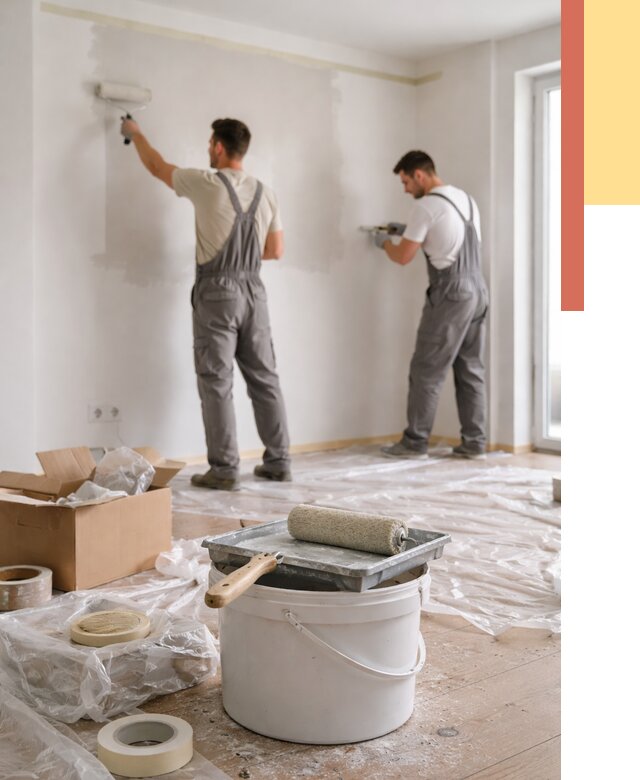 Покраска стен в квартире в Каменске-Шахтинском от 2575 руб/м2 — быстро и недорого | ОТДЕЛОЧНИК-Ксш