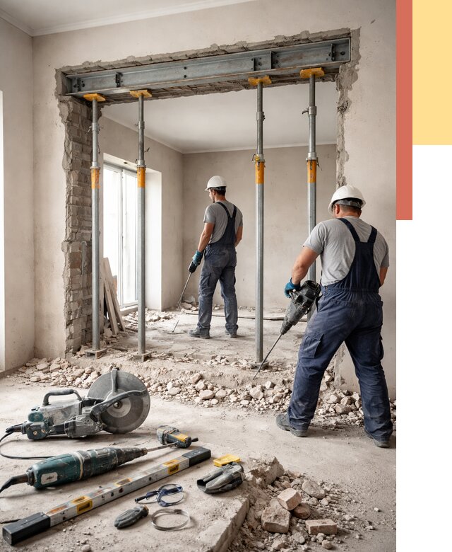 Прорезка проема в стене в Каменске-Шахтинском от 4635 руб. — быстро и недорого | ОТДЕЛОЧНИК-Ксш