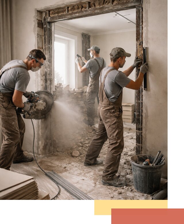 Расширение дверного проема под установку новой двери в Каменске-Шахтинском