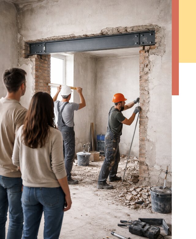 Усиление проема в стене в Каменске-Шахтинском от 9786 руб. — усиление дверного проема металлоконструкцией | ОТДЕЛОЧНИК-Ксш