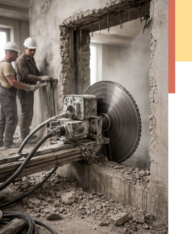 Алмазная резка проемов в Каменске-Шахтинском от 4635 руб. быстро и недорого | ОТДЕЛОЧНИК-Ксш