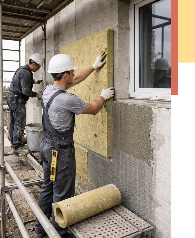 Утепление стен в Каменске-Шахтинском от 4429 руб. под ключ — быстро и недорого | ОТДЕЛОЧНИК-Ксш