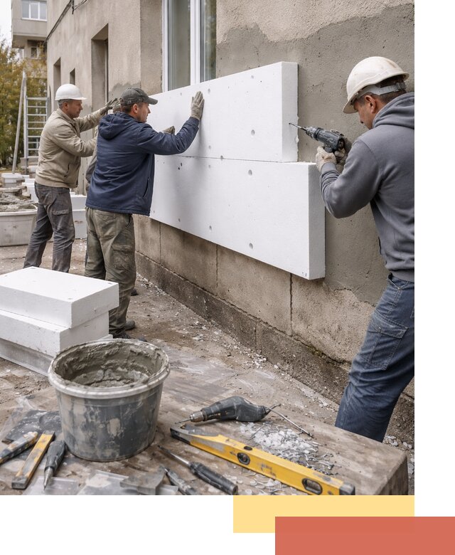 Утепление наружных стен пенопластом в Каменске-Шахтинском