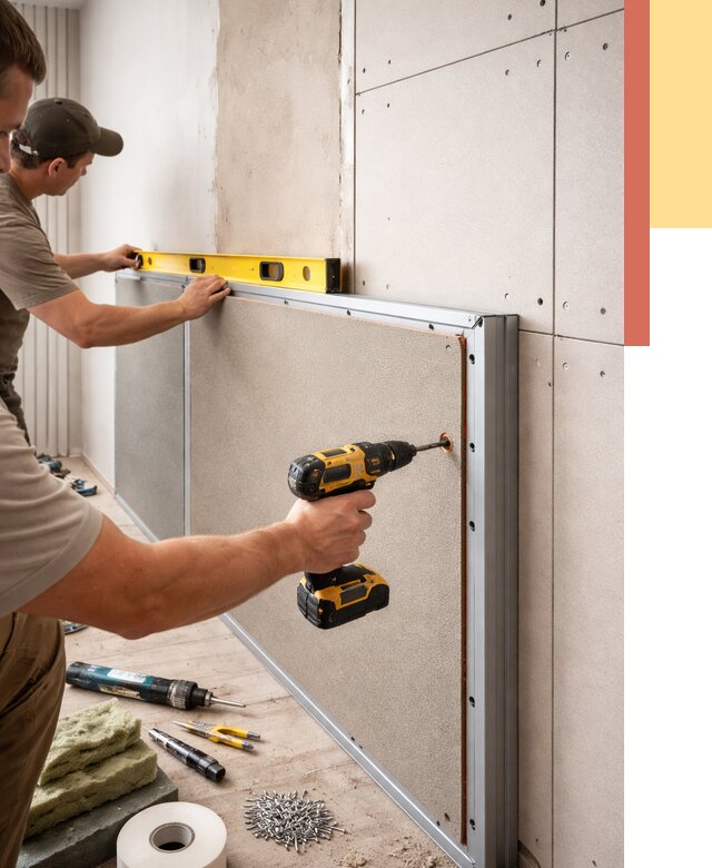 Шумоизоляция стен панелями ЗИПС в Каменске-Шахтинском от 2266 руб./м² под ключ | ОТДЕЛОЧНИК-Ксш