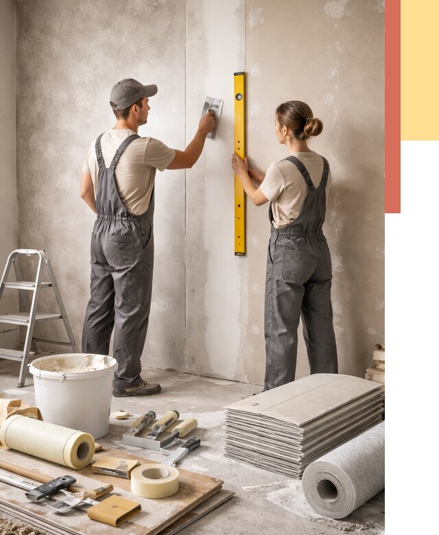 Отделка стен в Каменске-Шахтинском от 1545 руб/м² — недорого, быстро, под ключ | ОТДЕЛОЧНИК-Ксш