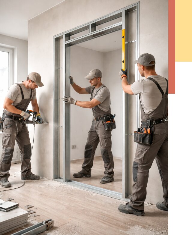 Устройство дверного проема в перегородке в Каменске-Шахтинском от 4635 руб. под ключ | ОТДЕЛОЧНИК-Ксш