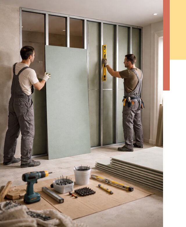 Перегородка из влагостойкого гипсокартона в Каменске-Шахтинском от 4944 руб. — монтаж под ключ | ОТДЕЛОЧНИК-Ксш