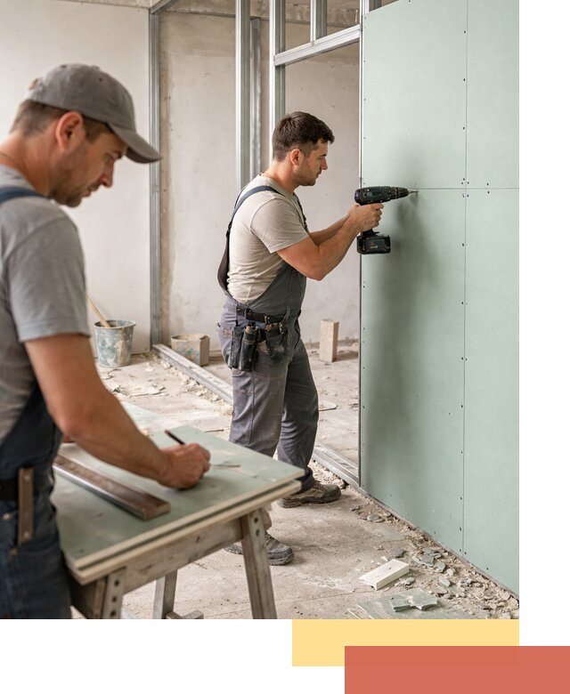 Перегородки из влагостойкого гипсокартона под ключ в Каменске-Шахтинском