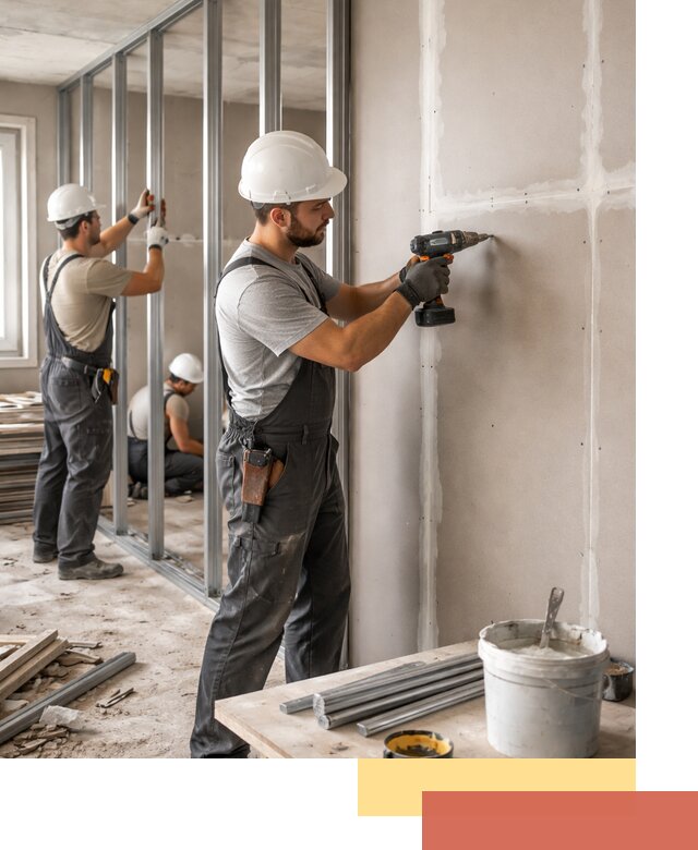 Перегородки из огнестойкого гипсокартона в Каменске-Шахтинском под ключ