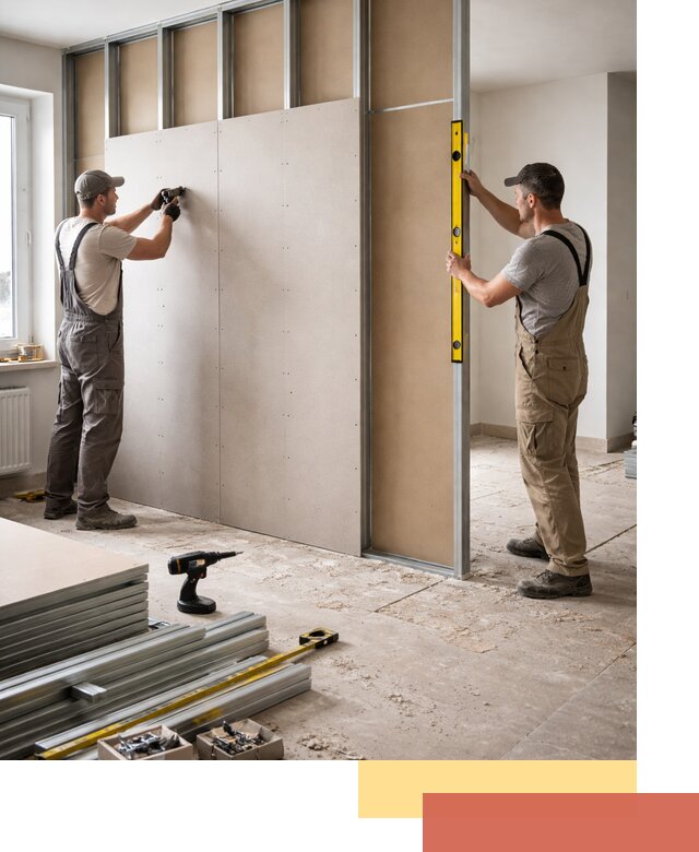 Зонирующая перегородка из гипсокартона под ключ в Каменске-Шахтинском