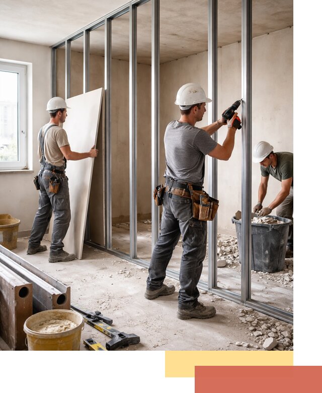 Перенос гипсокартонной перегородки в Каменске-Шахтинском профессионально и быстро