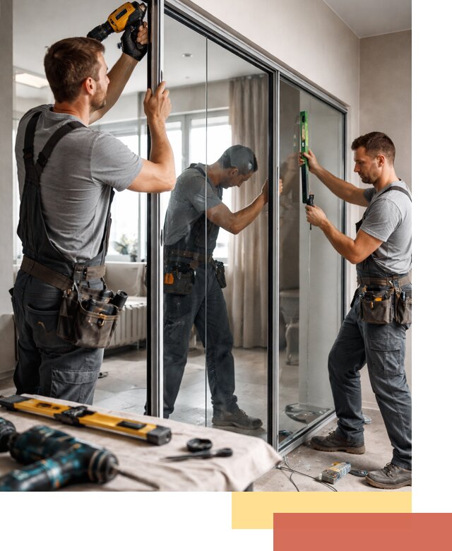 Каркасные стеклянные перегородки под ключ в Каменске-Шахтинском