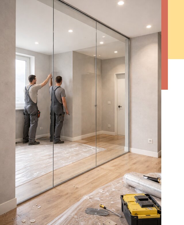 Безрамные стеклянные перегородки в Каменске-Шахтинском — монтаж от 9786 руб. | ОТДЕЛОЧНИК-Ксш