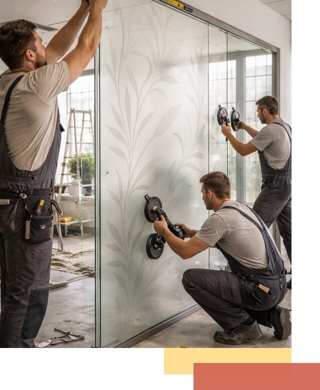 Стеклянные перегородки с рисунком на заказ в Каменске-Шахтинском