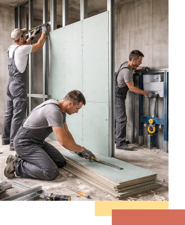 Монтаж и ремонт сантехнических перегородок в Каменске-Шахтинском