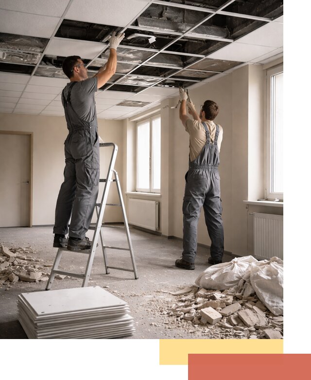 Демонтаж потолков Армстронг профессионально в Каменске-Шахтинском