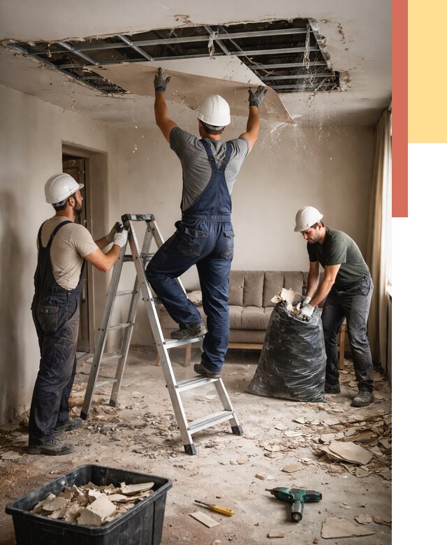 Демонтаж гипсокартонного потолка в Каменске-Шахтинском от 433 руб. за м2 — ОТДЕЛОЧНИК-Ксш