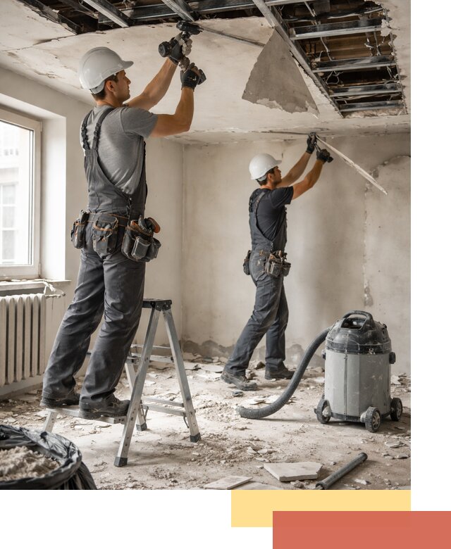 Демонтаж гипсокартонного потолка в Каменске-Шахтинском быстро и аккуратно