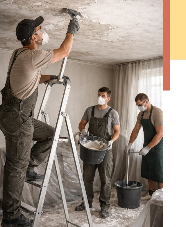 Удаление побелки с потолка в Каменске-Шахтинском от 2575 руб. быстро и недорого | ОТДЕЛОЧНИК-Ксш