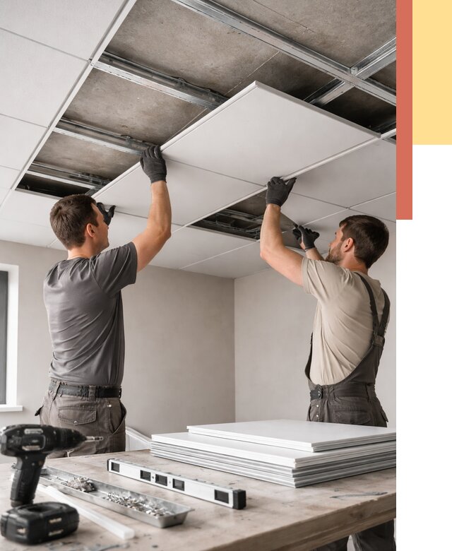 Монтаж кассетного потолка в Каменске-Шахтинском от 4635 руб/м2 — установка и сборка | ОТДЕЛОЧНИК-Ксш