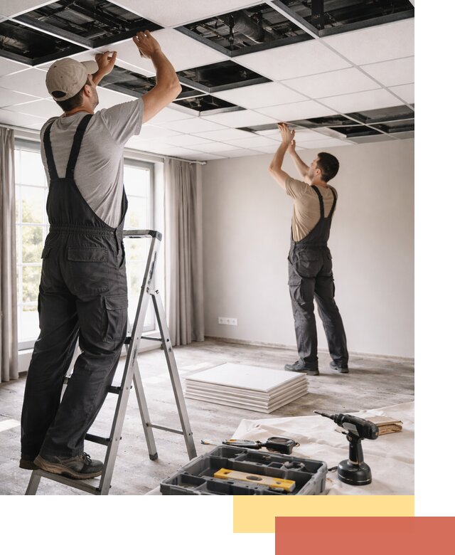 Замена плит подвесного потолка в Каменске-Шахтинском быстро и качественно